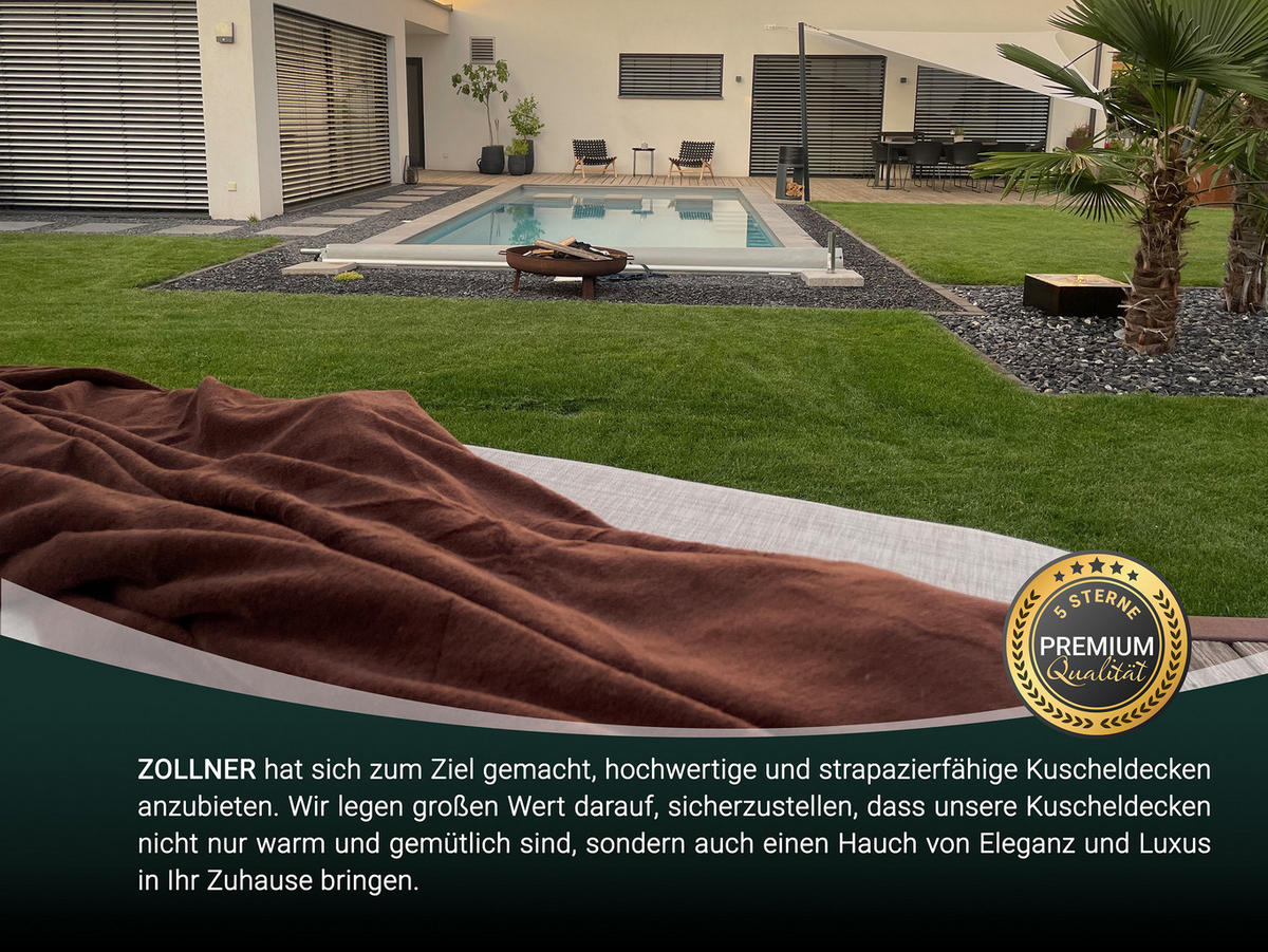 KUSCHELDECKE, 150x200 cm, 100% Polyester, Braun - Dunkelbraun, Textil (150/200cm) - Zollner