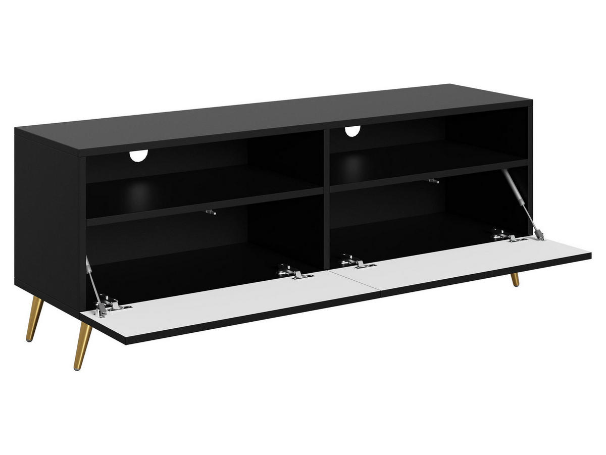 TV-ELEMENT Temerra 2K - Beige/Goldfarben, Holzwerkstoff/Metall (150/57/42cm) - MIRJAN24