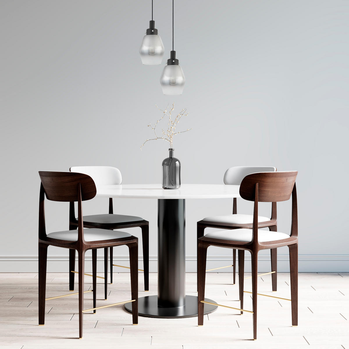 PENDELLEUCHTE Dora - Schwarz, Metall (14/14/25.4cm) - Paco Home