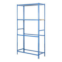 REIFENREGAL mit Ablagefläche Metal Shark NO.2 HxBxT 200 x 120 x 40 cm 12 Reifen Blau - Blau, Metall (120/200/40cm) - PROREGAL