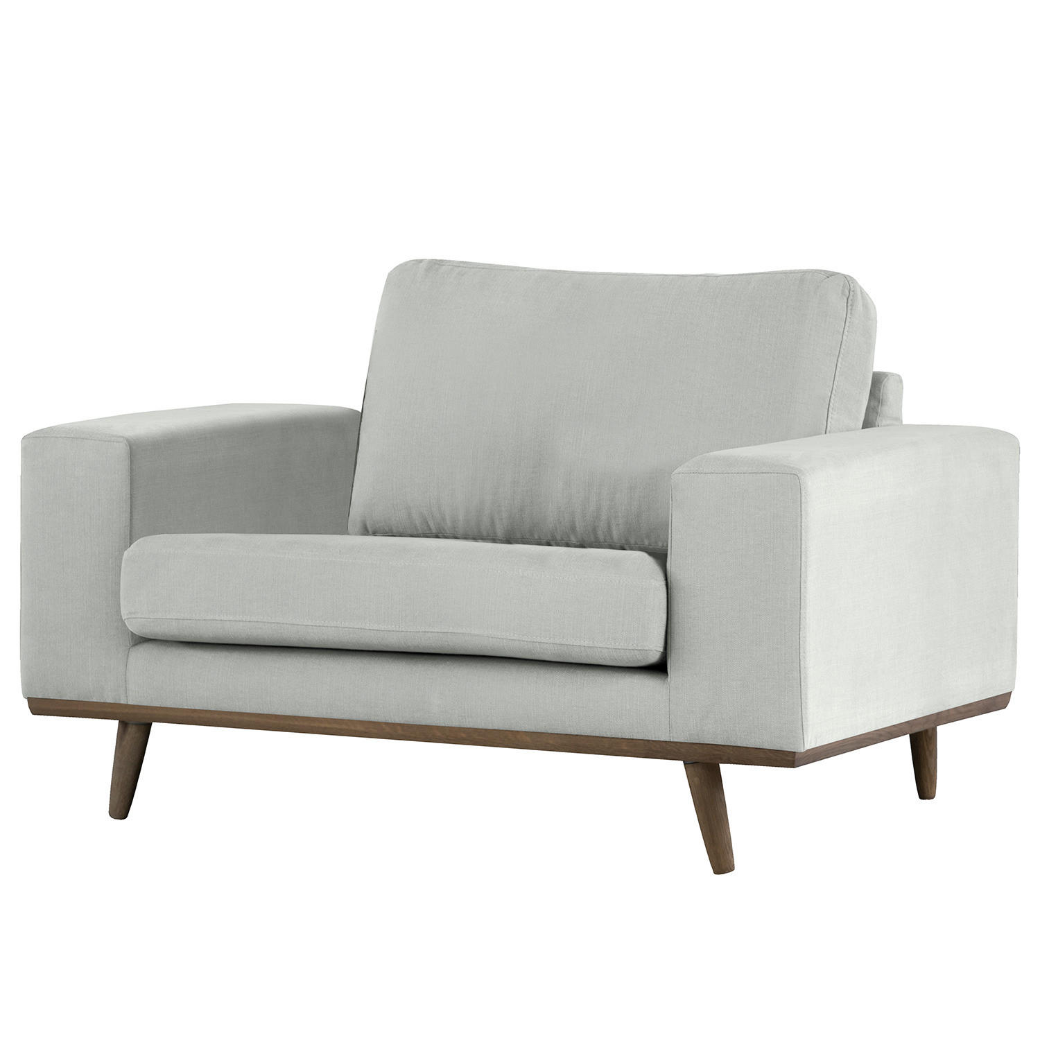 SESSEL - Eichefarben/Grau, Textil (122/81/88cm) - home24