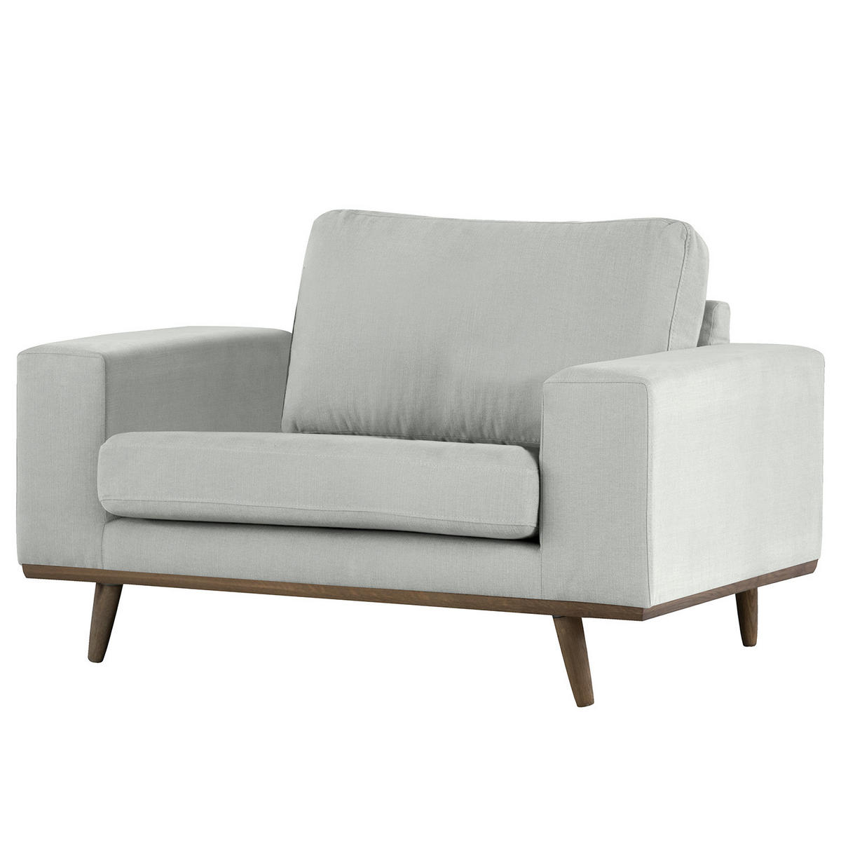 SESSEL - Eichefarben/Grau, Textil (122/81/88cm) - home24