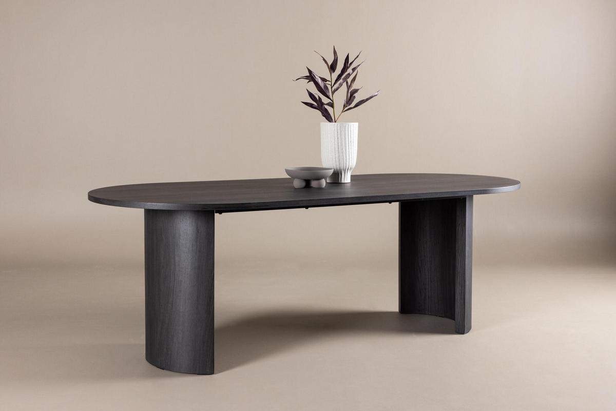 ESSTISCH GRUNDSUND Schwarz 100x200x75 cm - Schwarz, Holzwerkstoff (200/100/75cm) - FURNLUX