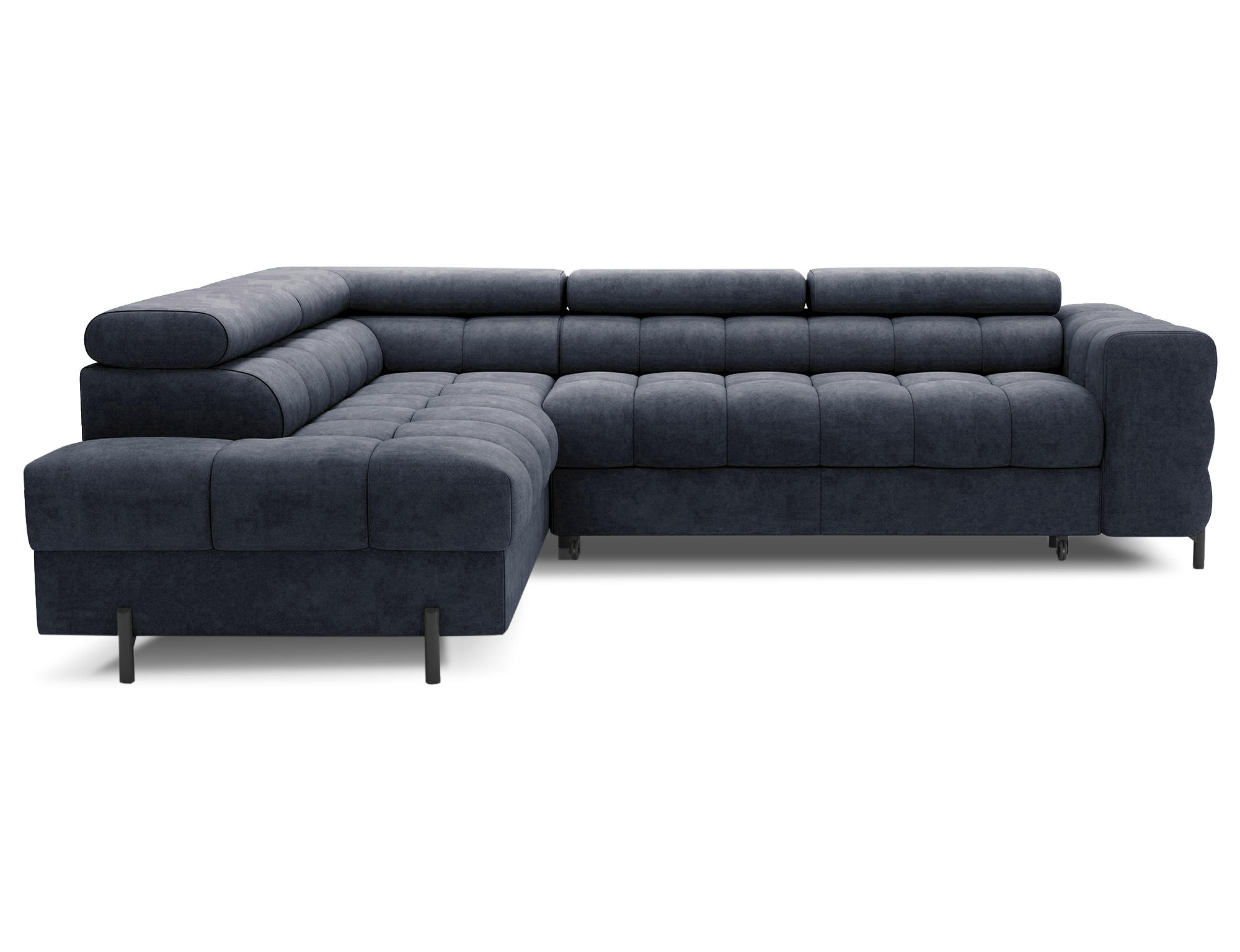ECKSOFA Ferrucio L - Anthracite (Aura 40) - Anthrazit, Holzwerkstoff (276/200cm) - Möblo