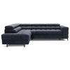 ECKSOFA Ferrucio L - Anthracite (Aura 40) - Anthrazit, Holzwerkstoff (276/200cm) - Möblo