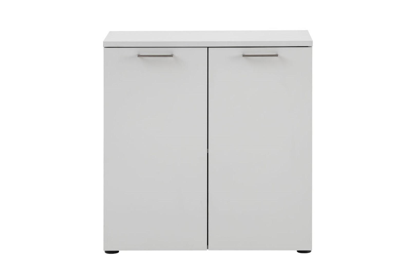 AKTENSCHRANK Hippo Small 84x80x41 cm 2 Fächern & 2 Flügeltüren Leichtgrau - Grau, Holz (80/84/41cm) - PROREGAL