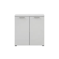 AKTENSCHRANK Hippo Small 84x80x41 cm 2 Fächern & 2 Flügeltüren Leichtgrau - Grau, Holz (80/84/41cm) - PROREGAL