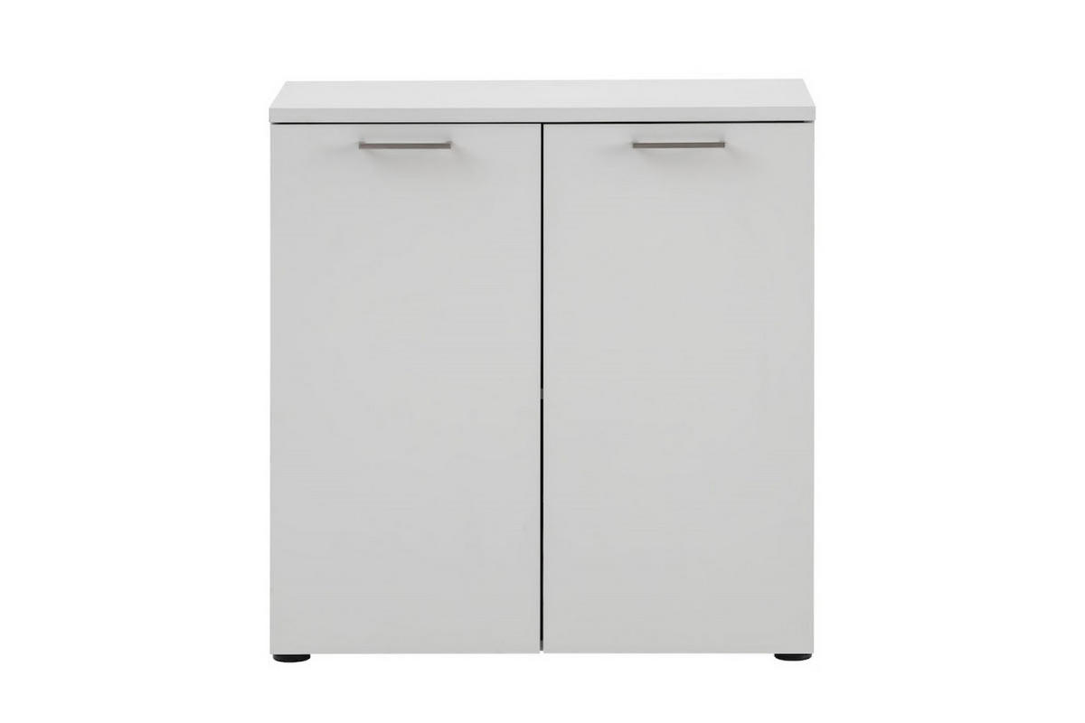 AKTENSCHRANK Hippo Small 84x80x41 cm 2 Fächern & 2 Flügeltüren Leichtgrau - Grau, Holz (80/84/41cm) - PROREGAL