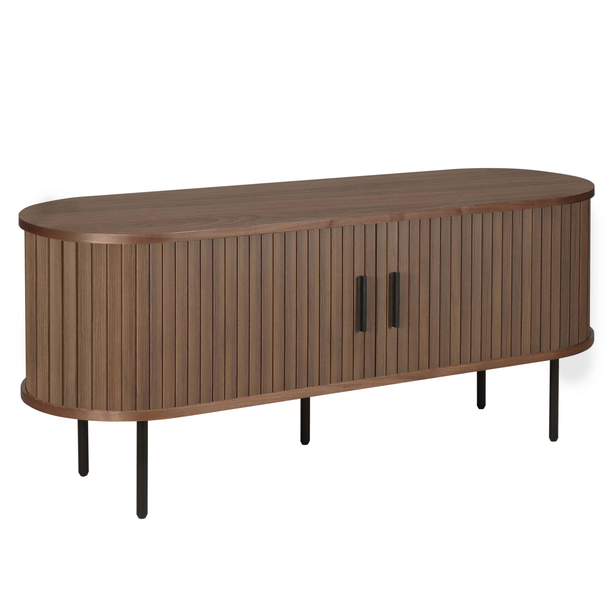 TV-SCHRANK, Braun - Braun, Holz (40/55/120cm) - Oviala
