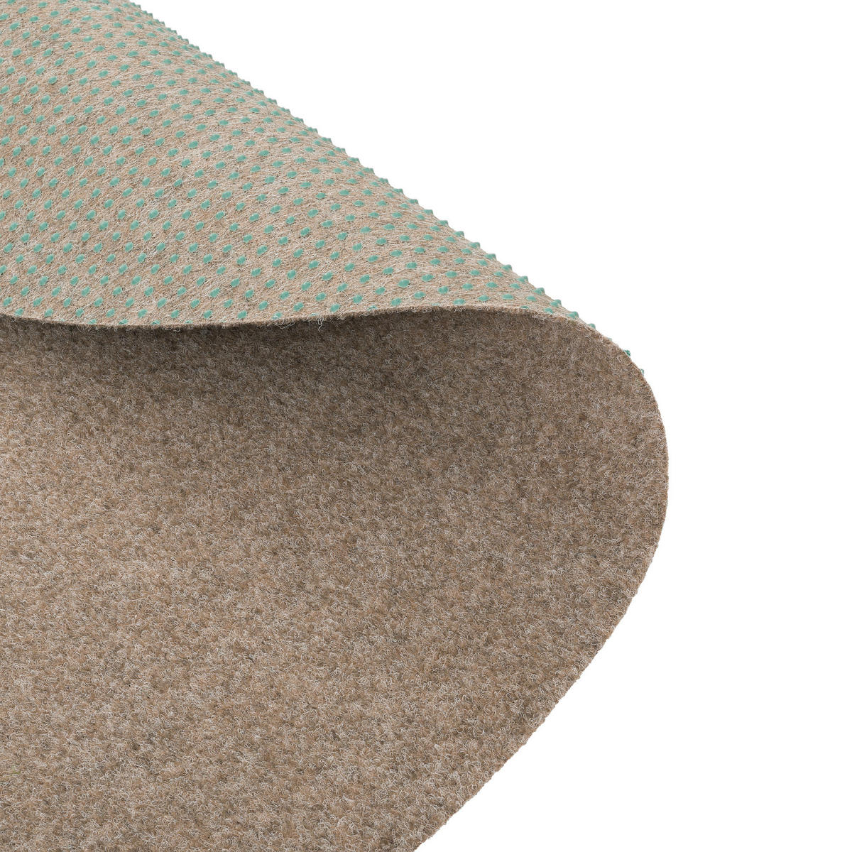 KUNSTRASEN RASENTEPPICH MIT NOPPEN KINGSTON RUND - Beige, Textil (100/100cm) - Snapstyle