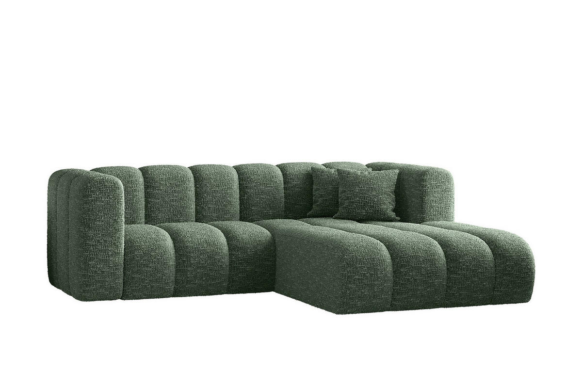 ECKSOFA L-form Sofa Grand modular stoff Haga Grün Rechts - Grün, Holz (227/179cm) - Kaiser Möbel