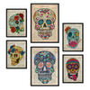 POSTER Set Mit 6 Vintage Skulls Sammlung A3 & A4 Rahmenlos - Klar, Papier (29/3cm) - Nacnic