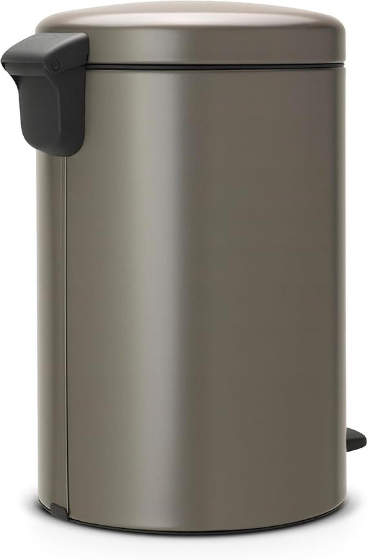 MÜLLEIMER klassisch Mit Soft Verschluss 20 Liter 46,7 x 29 x 38 cm Metall Platin - Grau, Metall (29/46.7/38cm) - PROREGAL