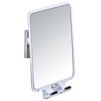 KOSMETIKSPIEGEL Vacuum-Loc Quadro 8/14/20 cm - Silberfarben, Glas (14/20/8cm) - Wenko