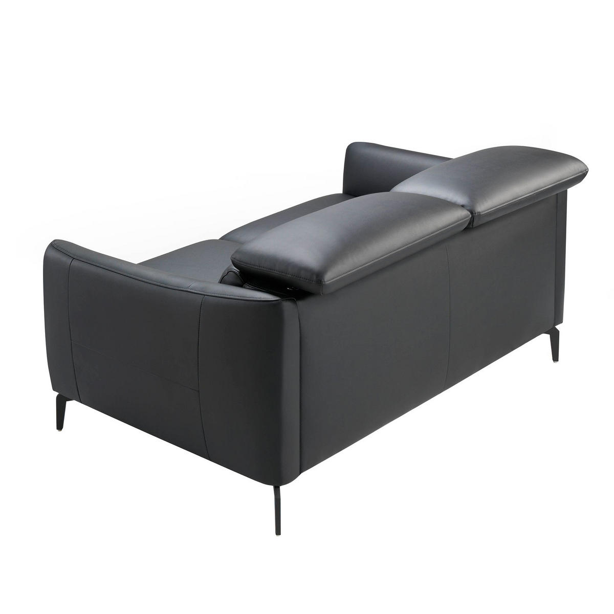SOFA Schwarzes Ledersofa 2-sitzig 157/100/94 cm - Schwarz, Leder (157/94/100cm) - ANGEL CERDA