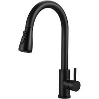 WASCHTISCHARMATUR , 360°-Auszieh-Küchenarmatur - Schwarz, Metall (25.5/11.5/40cm) - BELZ