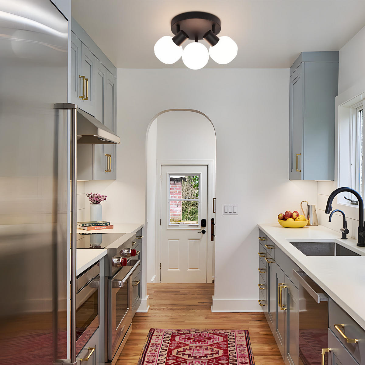 STRAHLER Flowers 19/19/14 cm - Schwarz, Metall (19/19/14cm) - Nettlife