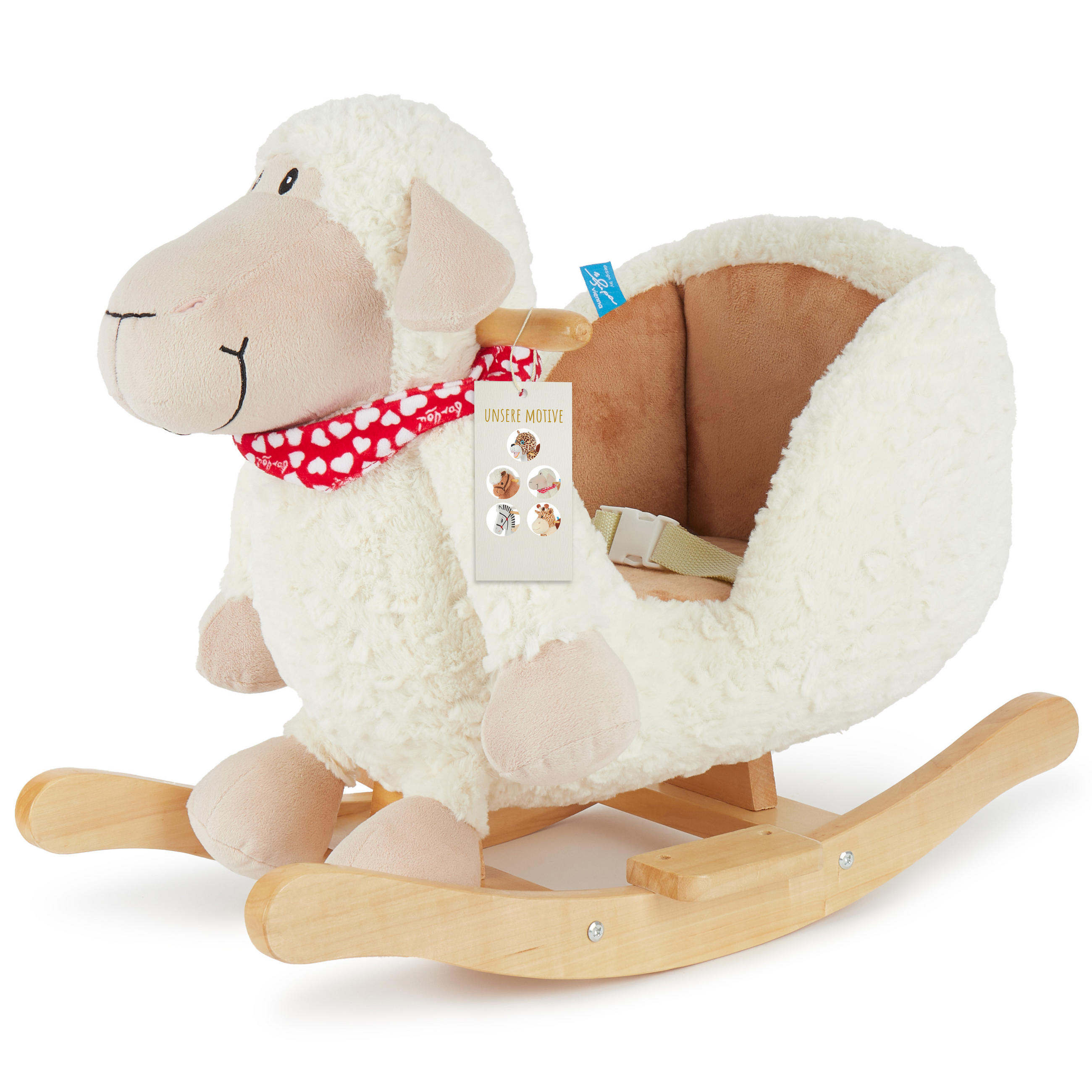 SCHAUKELTIER Plüsch Schaf Schaukelpferd - Weiß, Textil (61/48/33cm) - Bieco Spielwaren