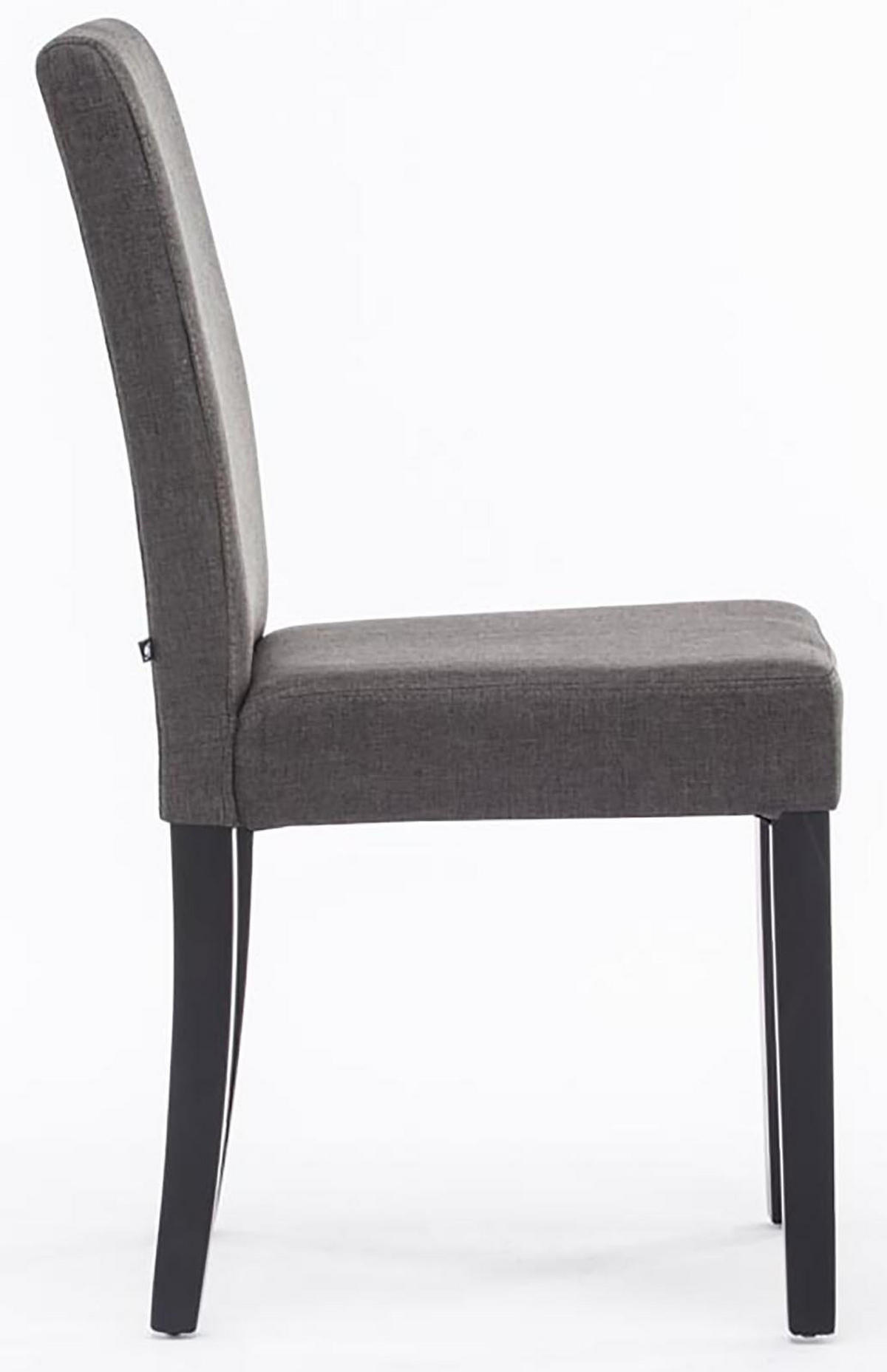 ESSZIMMERSTUHL Ines, 2er Set Stoff, Gestell Holz Schwarz Dunkelgrau - Dunkelgrau/Schwarz, Holz/Textil (41/91/47cm) - TPFLiving