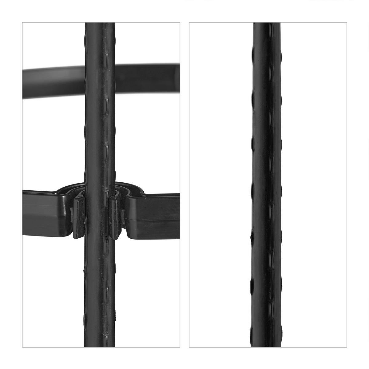 2XRANKHILFE - Schwarz, Kunststoff/Metall (20/160/20cm) - Relaxdays