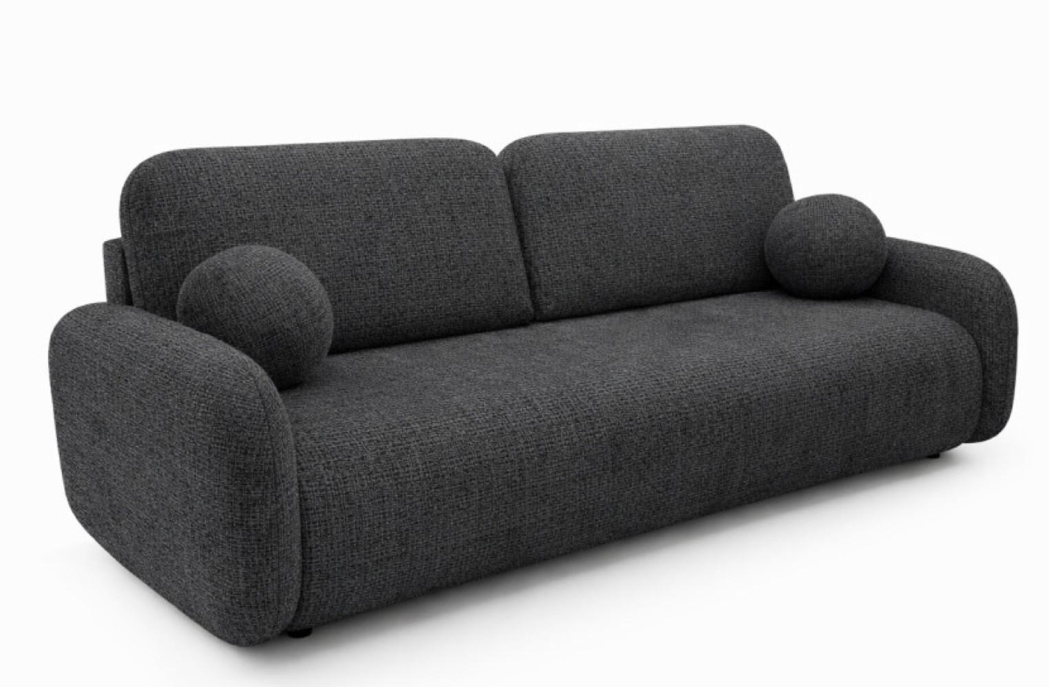 SOFA Cremona 97 LEON Mit Schlaffunktion - Schwarz, Textil (220/90/92cm) - Sepro Meble