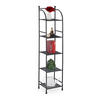 STANDREGAL - Schwarz, Metall (33/145/28cm) - Relaxdays