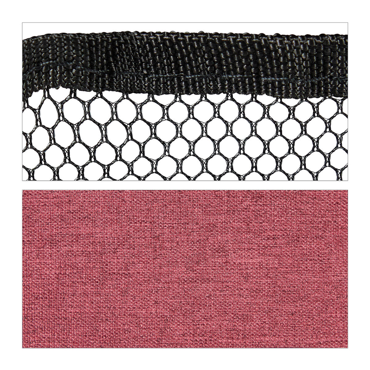 KLAPPHOCKER - Rot, Textil/Metall (29/39/35cm) - Relaxdays