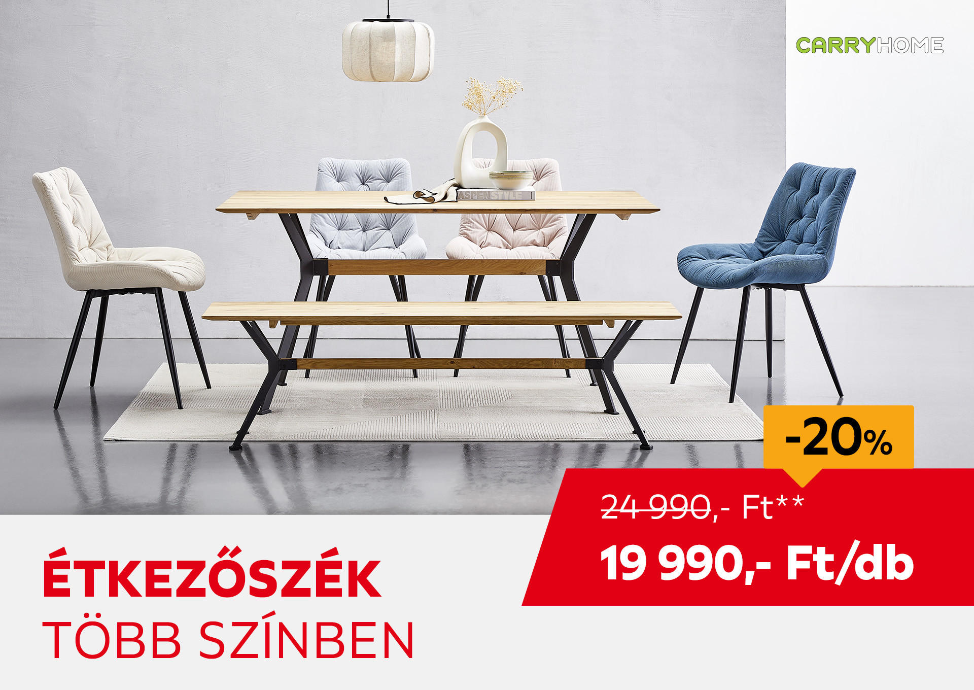 ÉTKEZŐSZÉK Kiemelt termék 24990 Ft.- helyett 19990 Ft.-