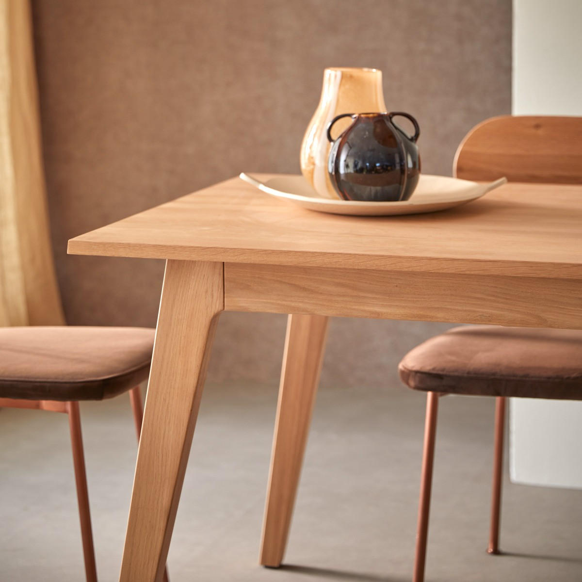 TISCH Esmée Natur aus Eiche - Naturfarben, Holz (91/260/76cm) - Tikamoon