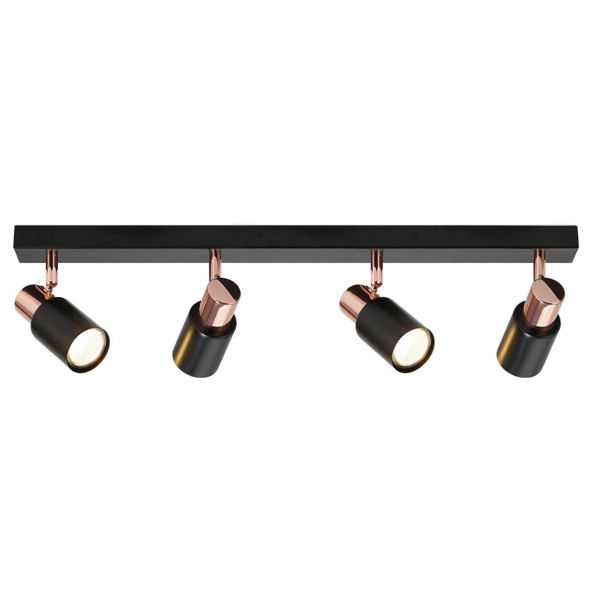 STRAHLER Altenburg 4-flammig 62/14/12 cm - Schwarz, Metall (62/14/12cm) - Nettlife