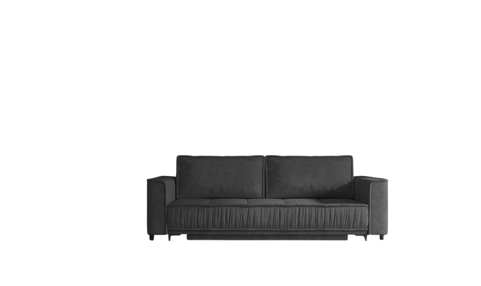 Fun Möbel Schlafsofa Dunkelgrau 230x86x85 cm