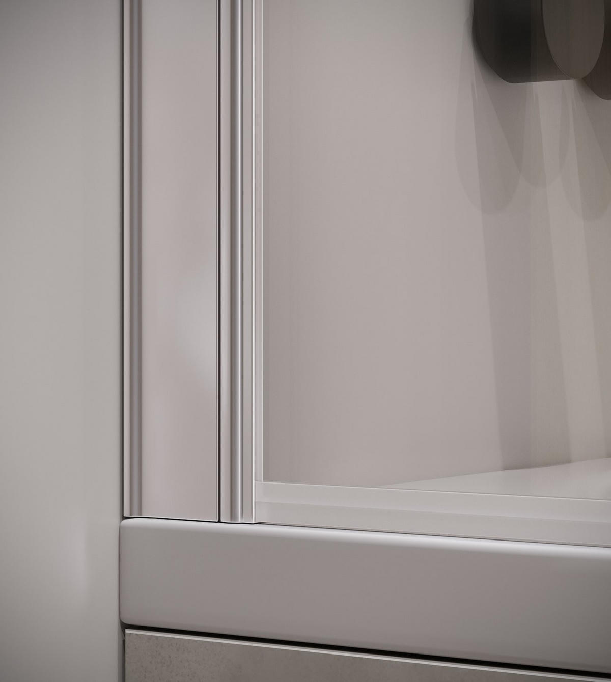 BADEWANNE Torino 1 Teil cm Chrom - 60 x 140 cm - Chromfarben, Glas (60/140cm) - Badplaats