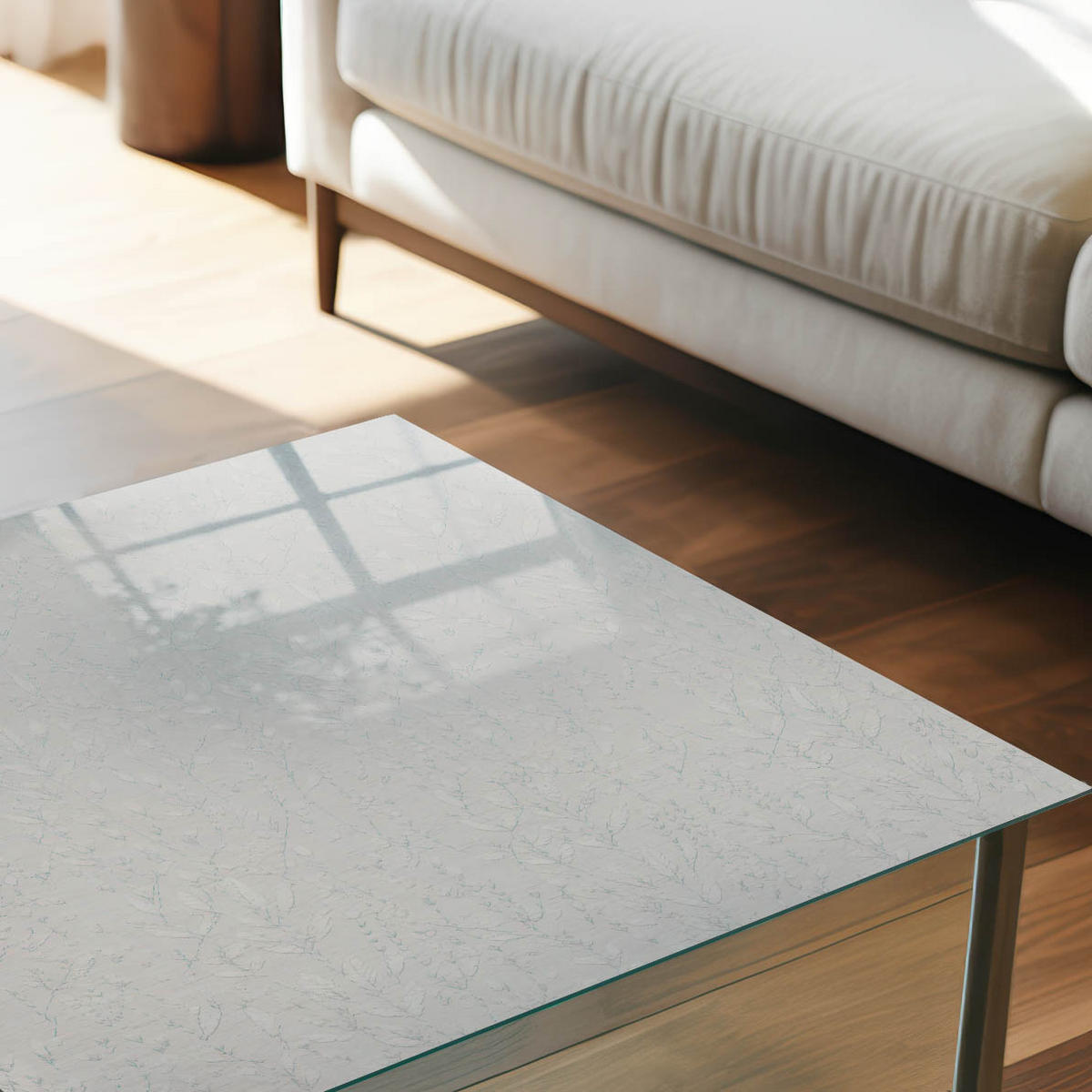 GLASPLATTE 80x60 cm – Pflanzenharmonie - Beige, Glas (0.4/80/60cm) - ArtPrintCave
