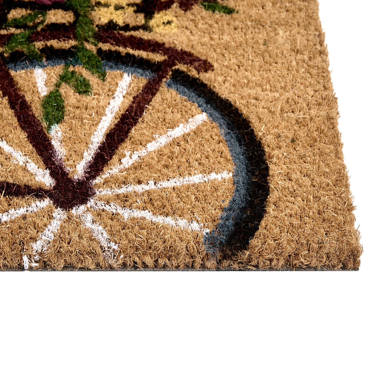 FUSSMATTE Naturfarben 40/60 cm Fahrrad Kokosfasern Avak - Naturfarben, Textil (40/60cm) - Beliani