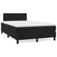 BOXSPRINGBETT MIT MATRATZE SCHWARZ 120X200 CM SAMT - Schwarz, Holz/Textil (120/200cm) - vidaXL