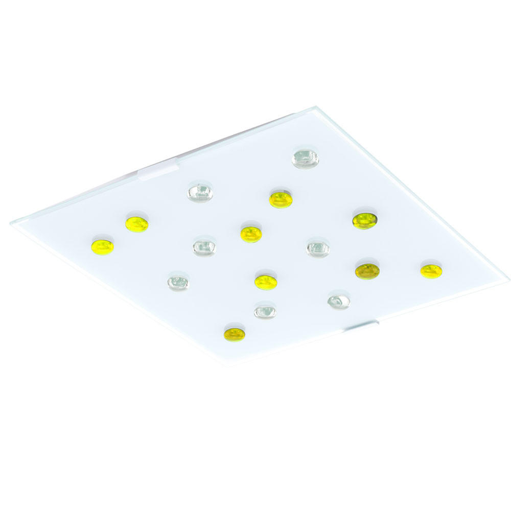 LED DECKENLEUCHTE SANTIAGO 1 Weiß satiniert - Weiß, Glas (29/29/7.5cm)