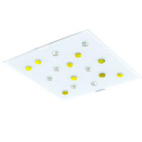 LED DECKENLEUCHTE SANTIAGO 1 Weiß satiniert - Weiß, Glas/Metall (29/29/7.5cm)