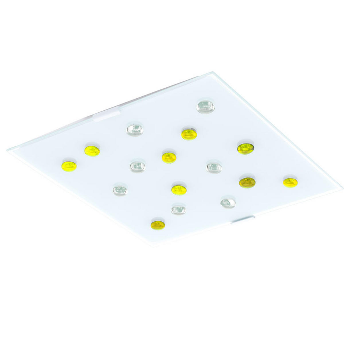 LED DECKENLEUCHTE SANTIAGO 1 Weiß satiniert - Weiß, Glas/Metall (29/29/7.5cm)