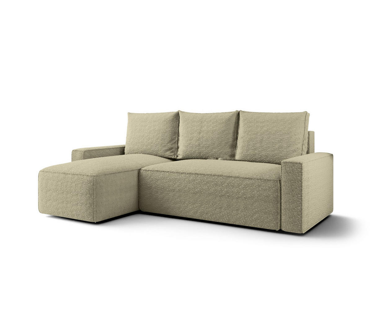 ECKSOFA mit Schlaffunktion SAVIO Quelle 06 Links - Beige, Textil (232/140cm) - Bedante