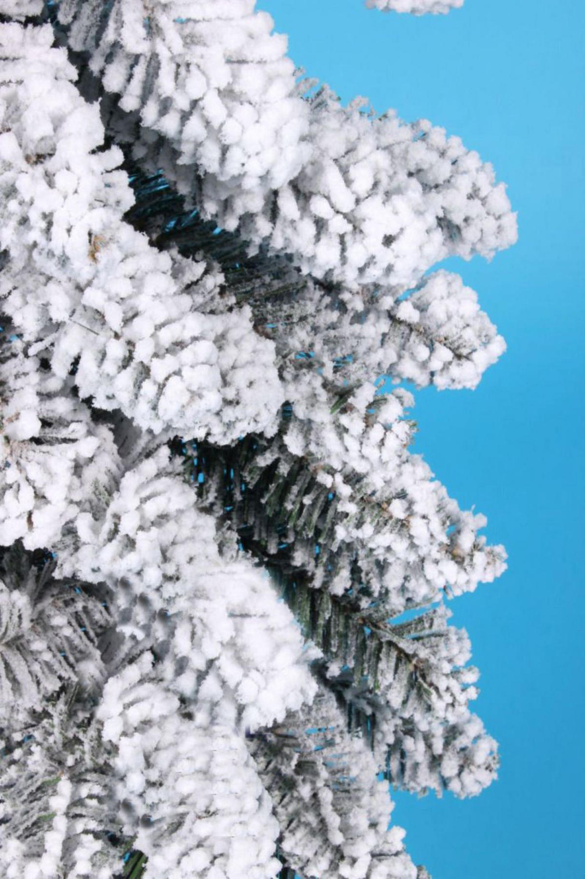 GIRLANDE Weihnachten Kunstschnee Viola ungeschmückt 270 cm - Weiß, Kunststoff (270cm) - LAALU