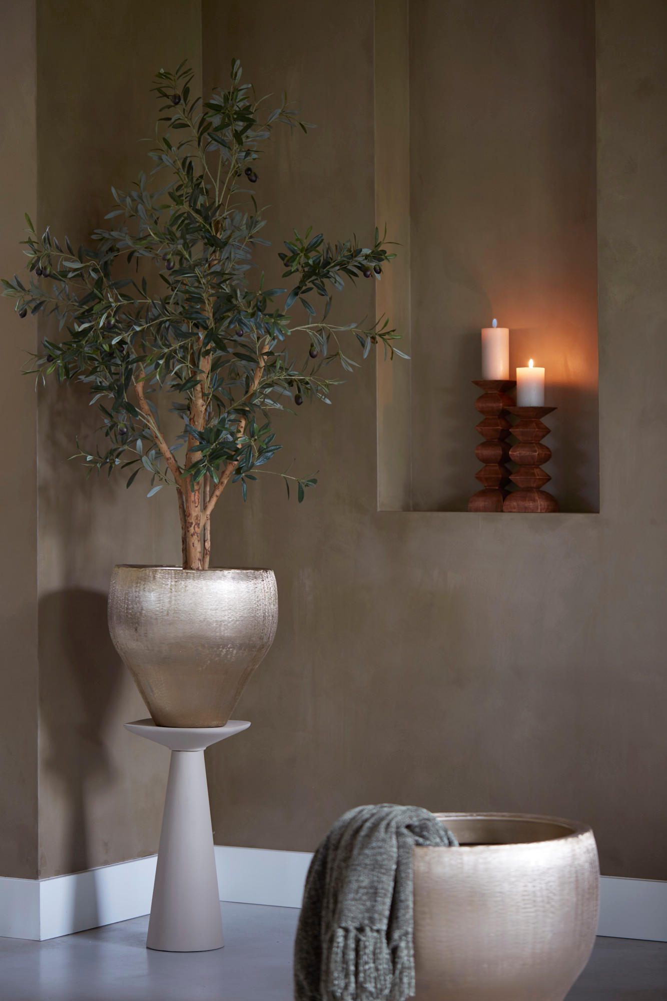 BEISTELLTISCH Abala Braun 28/28/53 cm - Braun, Metall (28/28/53cm) - Light & Living