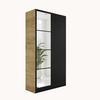 KLEIDERSCHRANK EDEN 2-Türen v4 - 105x205x39 cm - Eiche Craft Gold, Schwarz - Honigeiche/Schwarz, Holzwerkstoff (105/205/39cm) - Kier Furniture