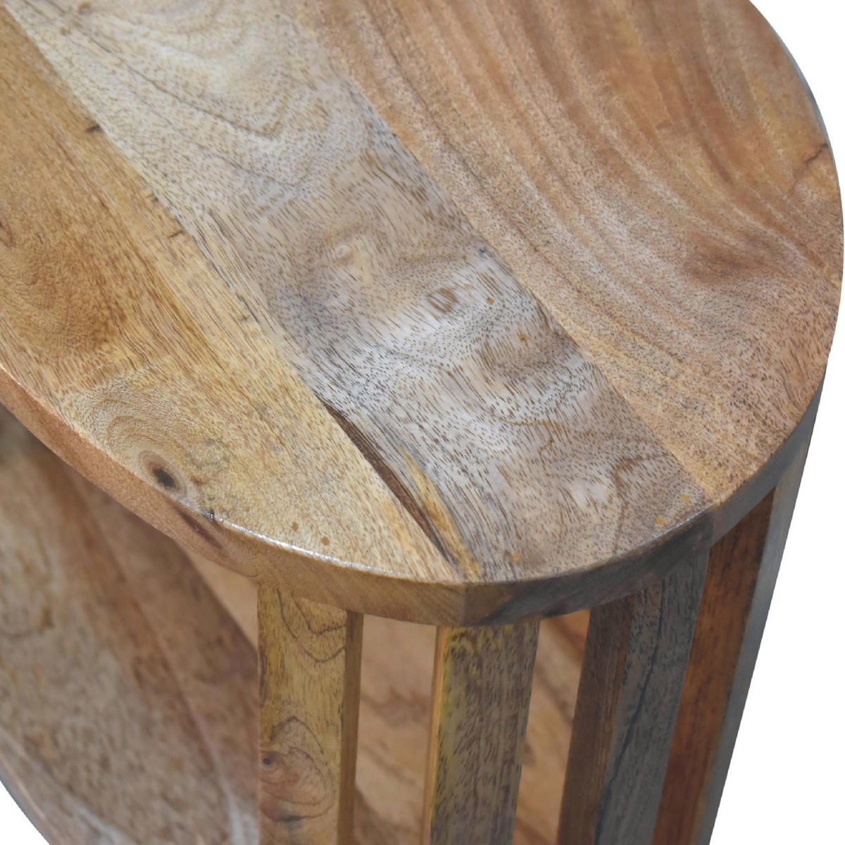 NACHTTISCH ARIELLA MIT EINFACHER REGAL - Beige/Messingfarben, Holz/Metall (36/40/26cm) - Artisan Furniture