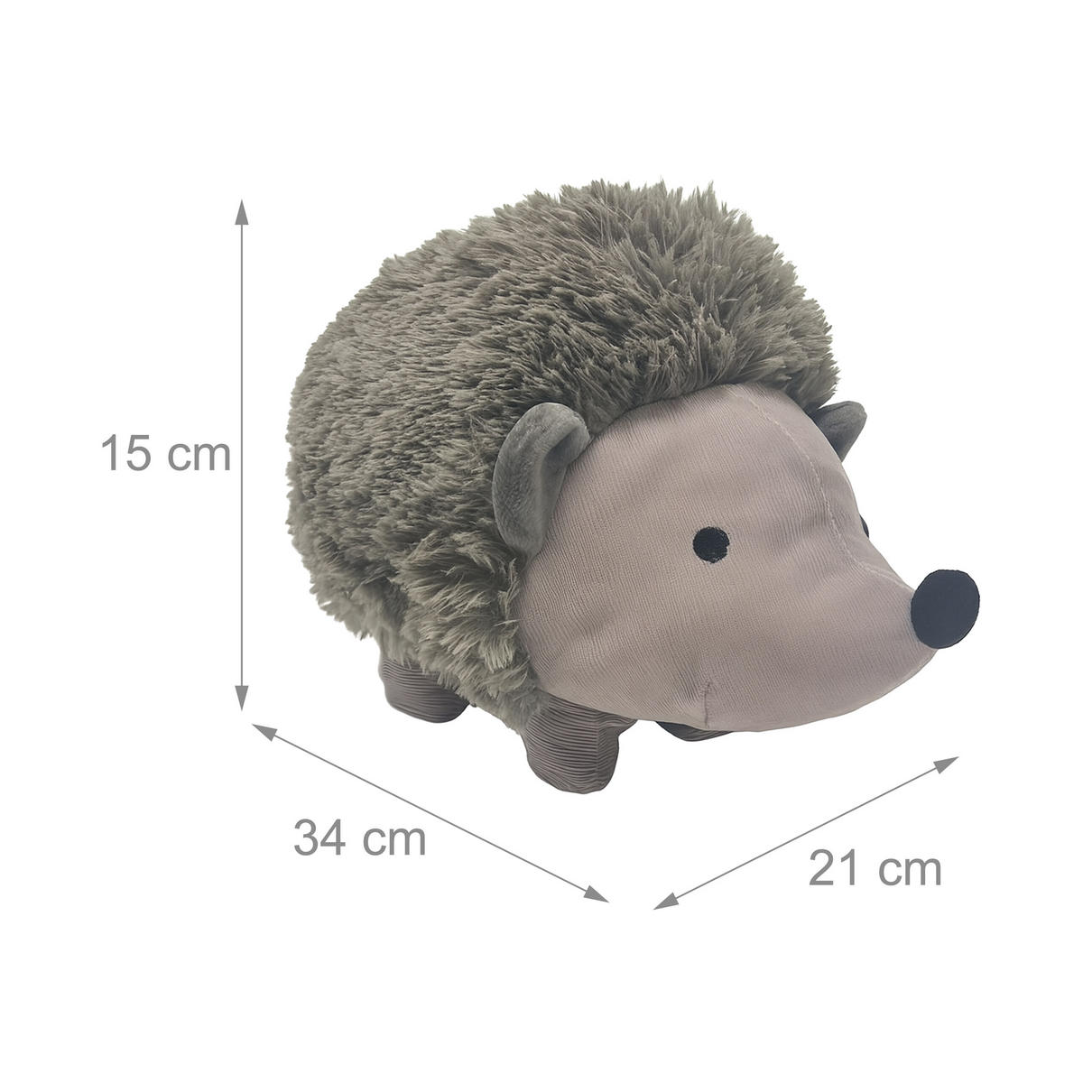 DÖRRSTOPP Brun igelkott sandfylld - Multicolor, Textil/Naturmaterial (21/34cm) - Relaxdays