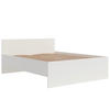 BETT Maxivo Weiß, mit hohem Kopfteil und Holzrahmen - Weiß, Holzwerkstoff (160/200cm) - Bettso