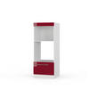 MIKROWELLENSCHRANK Fame-Line Bordeaux Hochglanz 60 cm offen - Bordeaux/Weiß, Holzwerkstoff (60/153.6/58.1cm) - Vicco