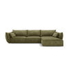 ECKSOFA rechts Kaelle aus Chenille-Stoff grün 4 Sitzplätze - Grün, Textil (171/308cm) - Micadoni