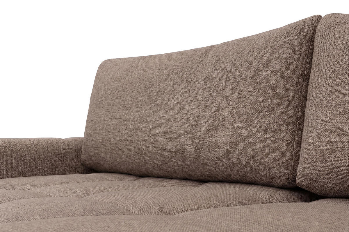 ROHOVÁ SEDAČKA ve tvaru L s funkcí spaní, Nexi, Taupe, Levá strana, BELVEDER L - šedohnědá, dřevo (250/168cm) - Kaiser Möbel