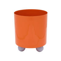 BLUMENTOPF Double Funky Orange 18/18/21 cm - Orange, Metall (21cm) - Present Time
