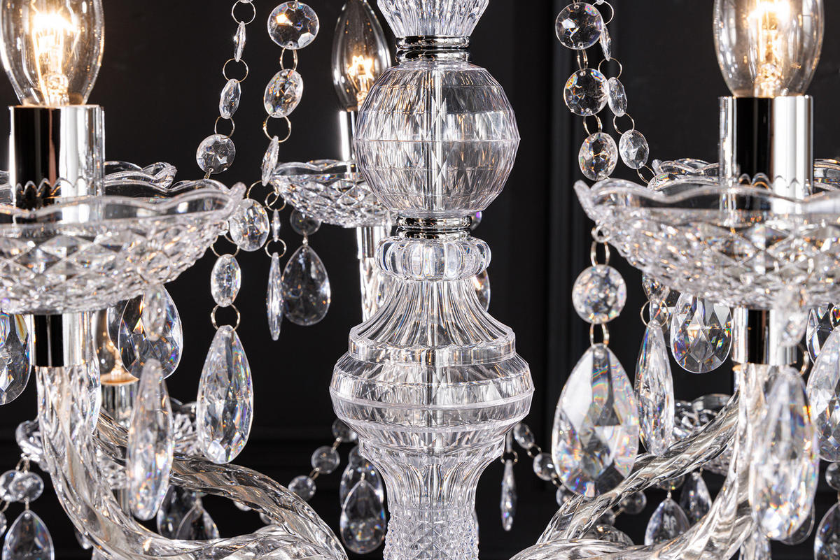 KRONLEUCHTER CRYSTAL XL Acryl Transparent 80 cm - Transparent, Glas (80/80/75cm) - riess-ambiente
